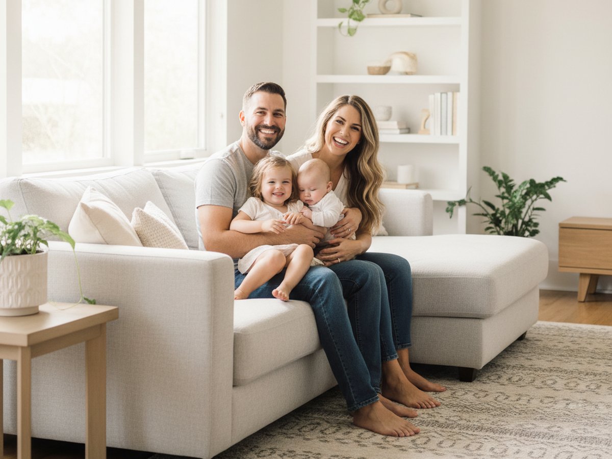 Happy family at Omega Pediatrics